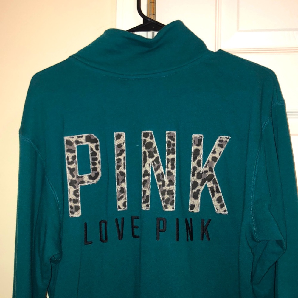 Teal PINK Quarter Zip